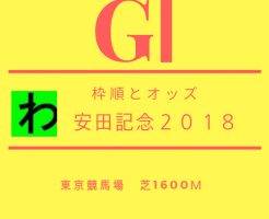 安田記念２０１８枠順キャッチ