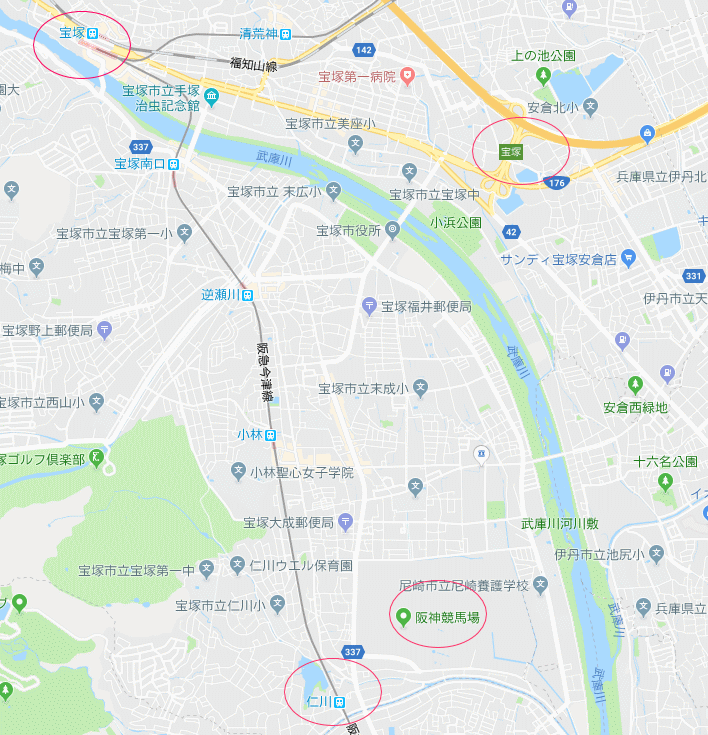 阪神競馬場交通MAP