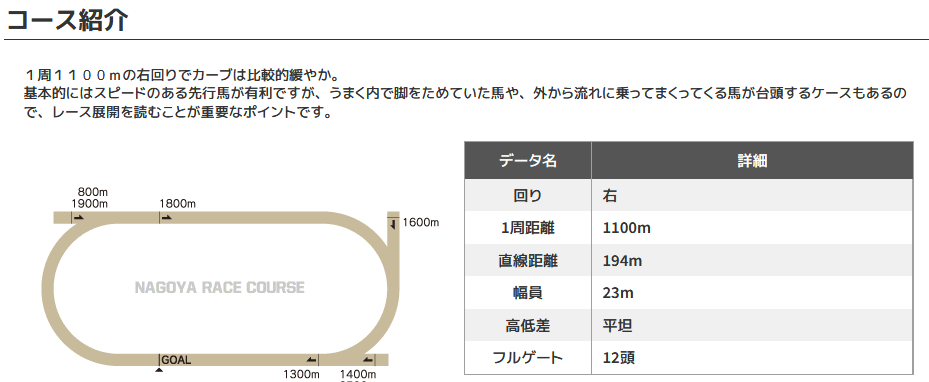 名古屋競馬場コース図