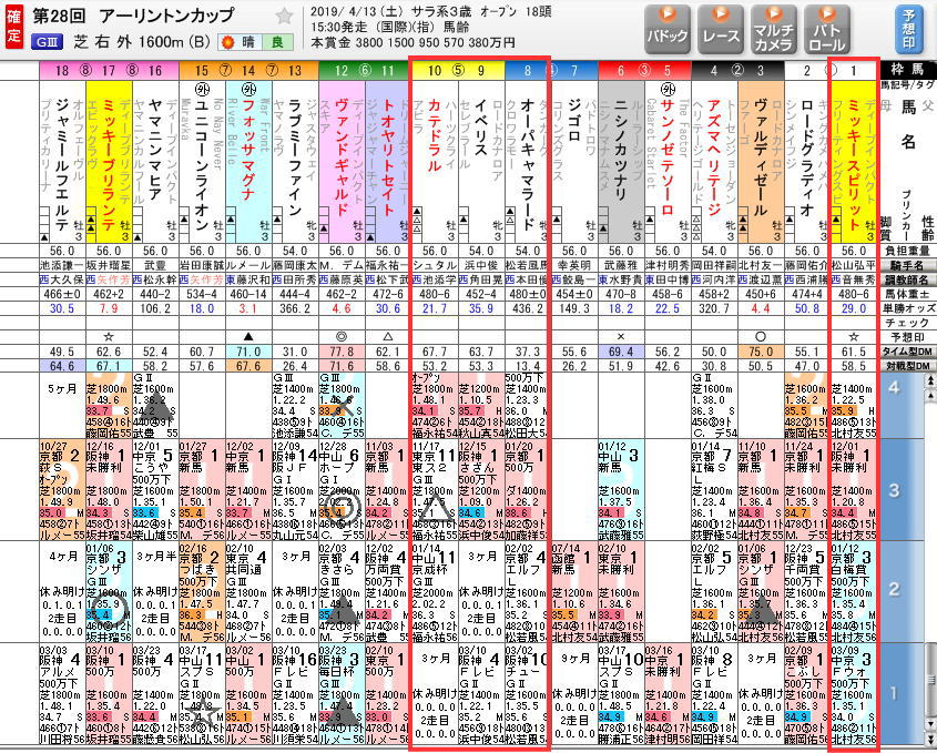 TARGET frontier JV使い方2-9アーリントンC2019